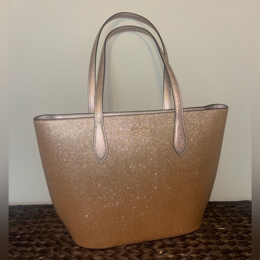 Kate spade gold glimmer sparkly tote